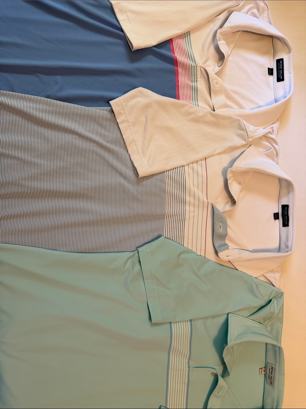 Peter Millar Triple Polo Pack in Blue, Cream and Mint